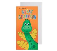 Widdle Gifts Birthday Money Wallet with Envelope Great Grandson Green Dinosaur design