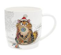 Widdle Gifts Bug Art Christmas Mug Stylish Mug Coffee Cup Tea Cup in Matching Gift Box (Fluffy Cat 9309)