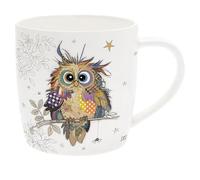 Widdle Gifts Bug Art Fine China Mug Tableware | Ceramic Coffee Mug for Home or Work | Large Mug for Hot Drinks | Tea Cup (Otto Owl 2238)