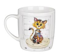 Widdle Gifts Bug Art Mug Tableware | Ceramic Coffee Mug for Home or Work | Large Mug for Hot Drinks | Tea Cup in Matching Gift Box (Kimba Kitten 1712)