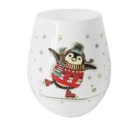 Widdle Gifts Bug Art Stylish ChristmasPenguin Dog Glass Stemless Tableware - Penguin Design 6385