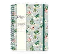 Widdle Gifts Cath Kidston London A5 Clothbound 128 Page Wiro Notebook Spiral bound with Sustainably sourced paper (Autumn Frogs)