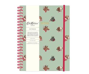 Widdle Gifts Cath Kidston London A5 Clothbound 128 Page Wiro Notebook Spiral bound with Sustainably sourced paper (Dog Portraits)