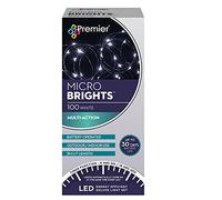 Widdle Gifts Christmas 100 Micro Brights Battery Timer LED Lights Indoor/Outdoor - White