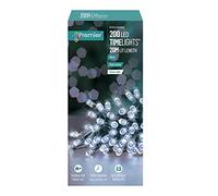 Widdle Gifts Christmas 200 Battery Timer LED Lights Indoor or Outdoor - White 7584