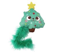 Widdle Gifts Christmas Cat Toy with Crinkle Sound, Catnip Infused and Feathers (Christmas Tree)