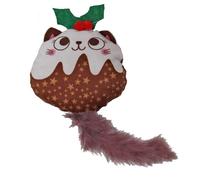 Widdle Gifts Christmas Cat Toy with Crinkle Sound, Catnip Infused and Feathers (Pudding)