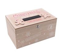 Widdle Gifts Christmas Eve Gift Box To Personalise Gingerbread Design Re-usable Wooden Christmas Eve Box