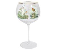 Widdle Gifts Christmas Festive Gin Glass Beatutifully Painter Ballon Design Comes Boxed (Snowy Robins 7528)