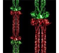 Widdle Gifts Christmas Foil Ceiling Decorations - Red/Green 30cm x 2.7M Garland 4679