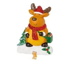 Widdle Gifts Christmas Fun Reindeer Stocking Hanger Holder Fireplace Mantle Hooks Decoration