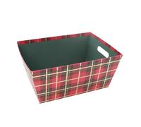 Widdle Gifts Christmas Hamper Gift Box/Basket with Tartan Design (Medium 29cm x 22cm - 4166)