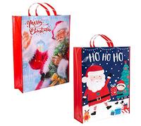 Widdle Gifts Christmas Jumbo Reusable Gift Bags - Set of 2 - Santa