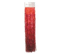 Widdle Gifts Christmas Lametta Strands Tree Decoration 250 Wavy Shiny Holographic Design - Red
