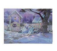 Widdle Gifts Christmas LED Canvas Picture Light Up Decoration 30cm x 40cm - House Scene 2