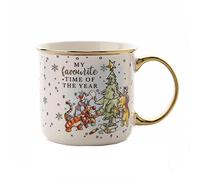 Widdle Gifts Christmas Mug with Gold Rim/Handle - Winnie The Pooh 4565