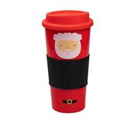 Widdle Gifts Christmas Travel Mug with Rubber Sleeve Re-usable - Santa 5477