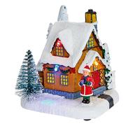 Widdle Gifts Christmas Village LED House Scene Light Up Decoration Battery Operated (House with Girl)