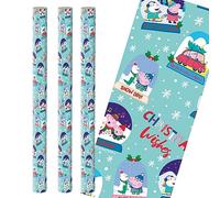 Widdle Gifts Christmas Wrapping Paper 3 x 2M Rolls Gift Wrap - Peppa Pig 3590