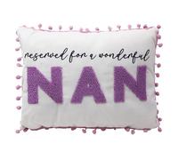 Widdle Gifts Cushion with Removable Cover Reserved for Nan 40cm x 30cm - Mother's Day, Christmas or Birthday