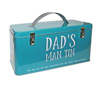 Widdle Gifts Dad's Man Tin Birthday, Christmas or Father's Day - Novelty Storage Tin with Handle 24cm x 10cm