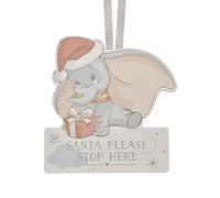 Widdle Gifts Disney Dumbo Santa Stop Here Plaque Hanging Decoration 4688