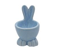 Widdle Gifts Easter Ceramic Egg Cup with Bunny Ears, Easter Tablewear (Blue 2694)