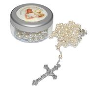 Widdle Gifts First Holy Communion Pearlised Look Rosary in Plastic Pot 1346