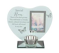 Widdle Gifts Ltd Glass Photo Frame Memorial Tea Light Candle Holder - Nan 9026, one size, White