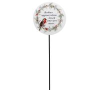 Widdle Gifts Graveside Memorial Plaque on a 26cm Stick with Robin Design and Elegant Wording (Robins Appear 0356)