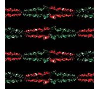 Widdle Gifts Green/Red Christmas 2 Tone Foil Ceiling Decorations, Christmas Decoration, Room Decoration (set of 4 20cm Garland)