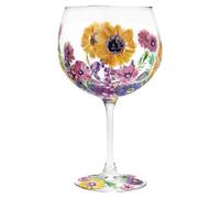 Widdle Gifts Hand Painted Balloon Gin Glass Beatiful Floral Design from Lynsey Johnstone Range and Comes in a Matching Gift Box (Sunflowers 7078)