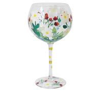 Widdle Gifts Hand Painted Balloon Gin Glass Beatiful Floral Design from Lynsey Johnstone Range and Comes in a Matching Gift Box (White Daisies 5990)