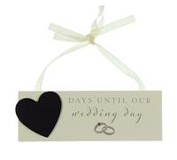 Widdle Gifts Hanging Countdown Plaque ' Days Until Our Wedding Day' with Chalk 8826