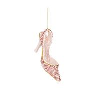 Widdle Gifts Ltd 12cm Glitter / Sequin Shoe Christmas Tree Hanging Decoration - Pink