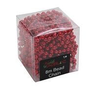 Widdle Gifts Ltd Christmas 8 Metre Bead Garland Tree Room Decoration - Red 1861