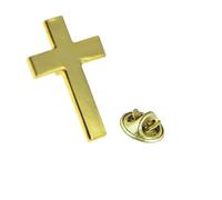 Widdle Gifts Ltd Gold Plain Cross Pin Brooch