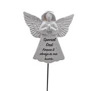 Widdle Gifts Memorial Graveside 19cm Angel on Stake with Thoughtful Wording for your Loved One (Special Dad 5031)
