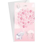 Widdle Gifts New Baby Money Wallet with Silver Foil Wording and Envelope Welcome Baby Girl