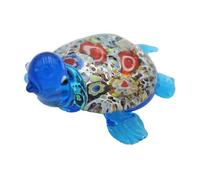 Widdle Gifts Objets D'Art Objets dArt Miniature Glass hand blown Animal Ornament (Blue Turtle 3379)