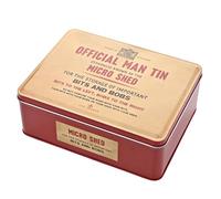 Widdle Gifts Retro Civil Defence Design Storage Tin Fun Gift Suitable for Birthday Father's Day Christmas (Micro Shed 5955)