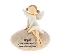 Widdle Gifts Sentiment Stone Pebble Ornament with Wording - Angels from above 0893
