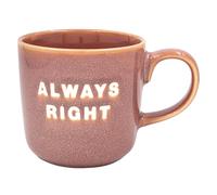 Widdle Gifts Tea and Coffee Mug with Reactive Glaze and Wording Ceramic Cup in a Gift Box 9cm (Always Right 4016)