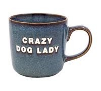 Widdle Gifts Tea and Coffee Mug with Reactive Glaze and Wording Ceramic Cup in a Gift Box 9cm (Crazy Dog Lady 3699)