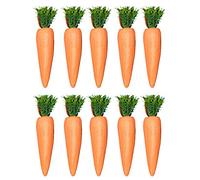 Widdle Springtime Easter Decorations, Arts and Crafts - 10 Pk Glitter Carrots 7364