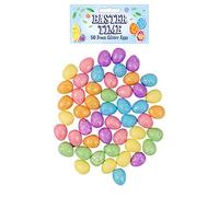 Widdle Springtime Easter Decorations, Bonnet Arts and Crafts, Egg Hunt - 50 Pk 2cm Glitter Eggs 1267