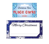 Widdle Wonderland Christmas Table Settings/Name Place Cards Pack of 50 - Blue Snowflake Design 2791