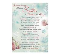 Widdle Wonderland In Loving Memory Open Graveside Christmas Memorial Card - Wonderful Sister 0288
