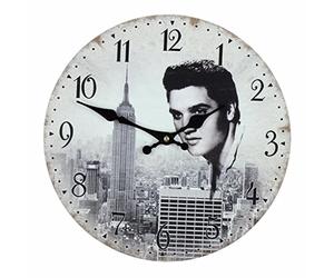 Widdop 30cm Glass Hometime Wall Clock Elvis Presley Design