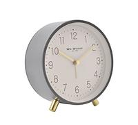 Widdop Alarm Clock Arabic Dial with Metal Feet, Light & Snooze Function (Grey)